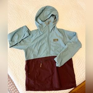L. L. Bean Women's Mountain Classic Anorak, Smokey Teal/ Black Plum - M medium